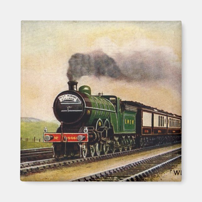 Vintage-Train-West Riding Pullman Magnet (Front)