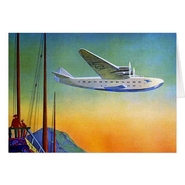 Vintage Transpacific Travel Card (Front Horizontal)