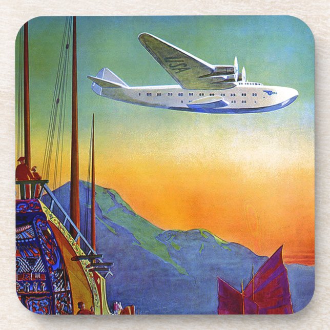 Vintage Transpacific Travel Coaster (Front)