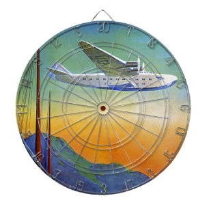 Vintage Transpacific Travel Dartboard