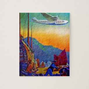 Vintage Transpacific Travel Jigsaw Puzzle