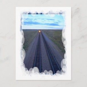 Vintage Transport - Long track ahead Postcard