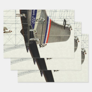 Vintage Transportation, Aeroplane Maintenance Wrapping Paper Sheet