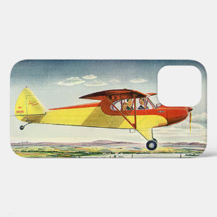 Vintage Transportation Aeroplane Over Farm Fields iPhone 12 Case