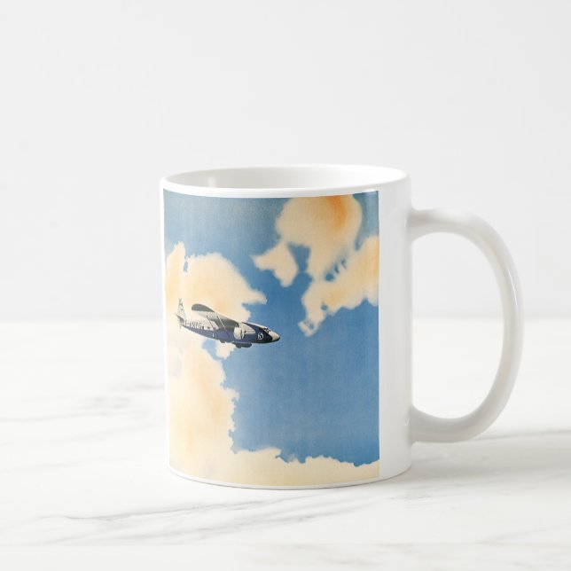 Vintage Transportation, Albatross Aeroplane Coffee Mug (Right)