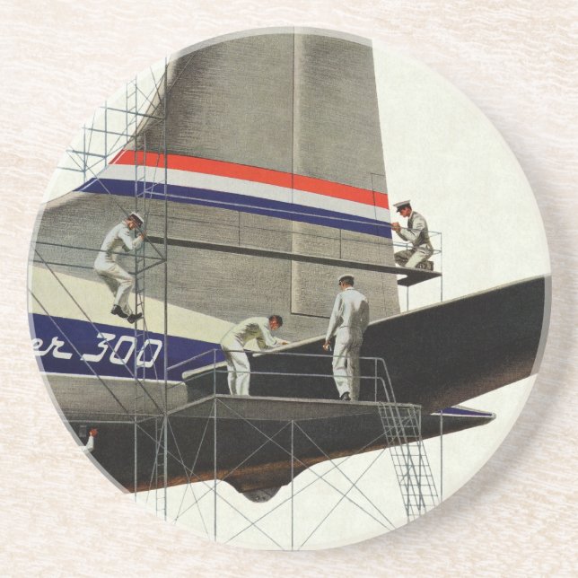 Vintage Transportation, Maintenance for Aeroplanes Coaster (Front)