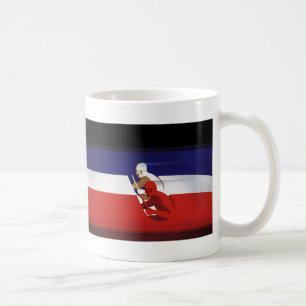 Vintage Transportation, Patriotic Racers Race Cars Coffee Mug