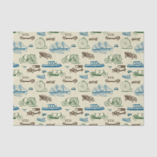 Vintage Transportation Tissue Paper