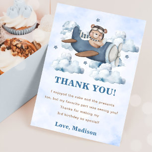 Vintage Travel Aeroplane Birthday Party Invitation