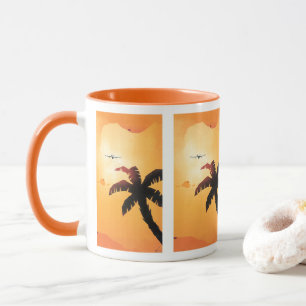 Vintage Travel, Aeroplane Over Hawaiian Islands Mug