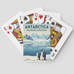 Vintage Travel Antarctica Nature Landscape Retro Playing Cards