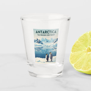 Vintage Travel Antarctica Nature Landscape Retro Shot Glass