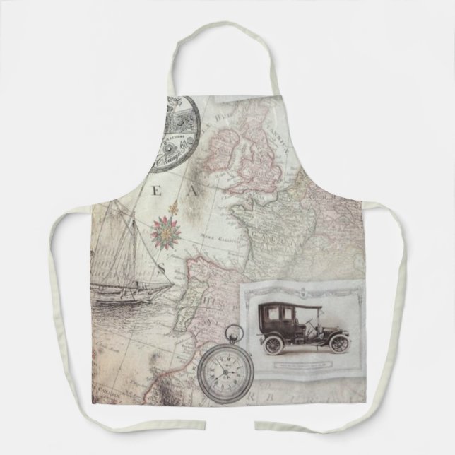 Vintage travel   apron (Front)