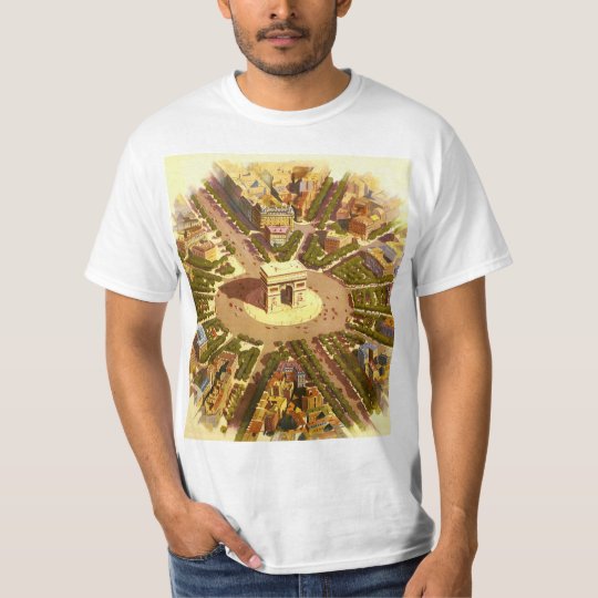 Vintage Travel, Arc de Triomphe Paris France T-Shirt