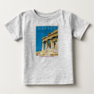 Vintage Travel Athens Greece Parthenon Temple Baby T-Shirt
