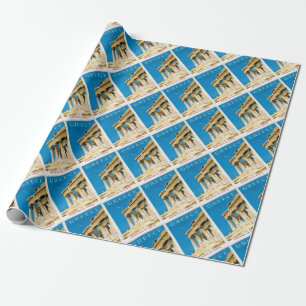 Vintage Travel Athens Greece Parthenon Temple Wrapping Paper
