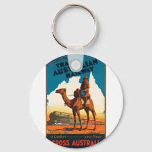 Vintage Travel Australia Key Ring