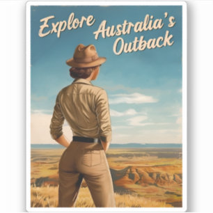 Vintage Travel Australia Outback Retro Scenic