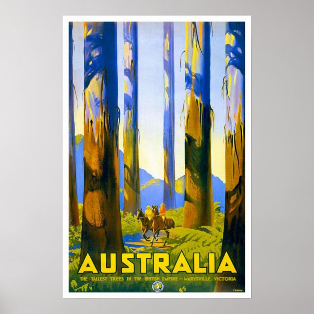 Vintage travel,Australia Poster (Front)