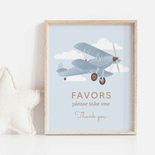Vintage Travel Baby Shower Favours Sign
