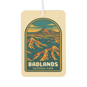Vintage Travel Badlands National Park Retro Scenic Car Air Freshener