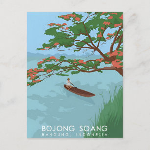 vintage travel Bandung Indonesia bojong soang Postcard