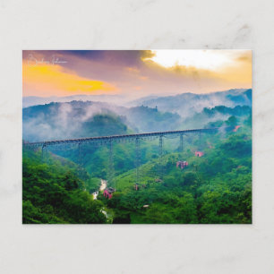 vintage travel Bandung Indonesia vacation city Postcard