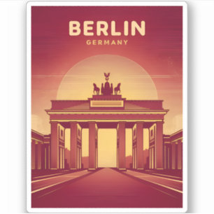 Vintage Travel Berlin Brandenburg Gate Germany