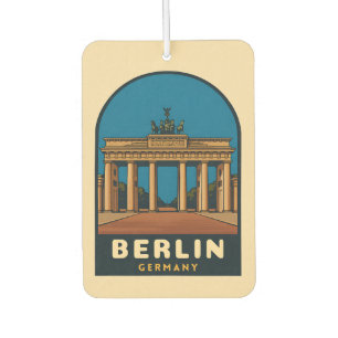 Vintage Travel Berlin Germany Brandenburg Gate Car Air Freshener