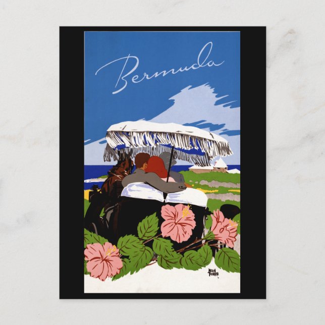 Vintage Travel Bermuda 1940s Postcard (Front)