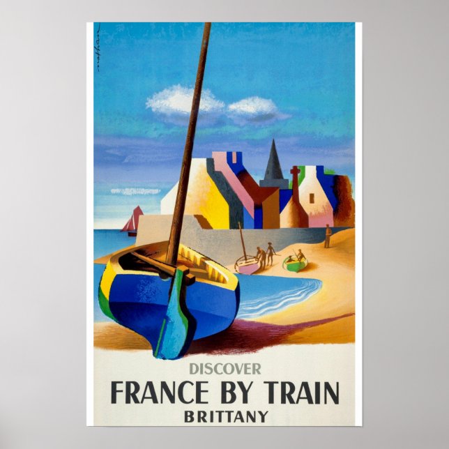 Vintage Travel - Brittany - Bretagne France Poster (Front)