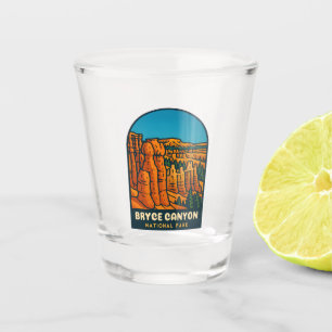 Vintage Travel Bryce Canyon National Park Retro Shot Glass