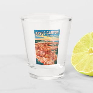 Vintage Travel Bryce Canyon National Park Utah Shot Glass