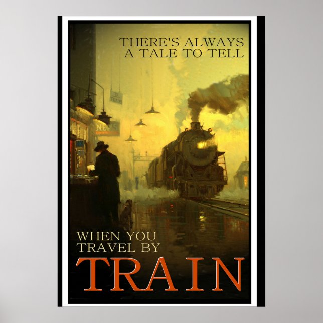 Vintage Travel By Train   Poster (Front)