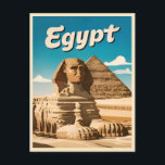 Vintage Travel Cairo Egypt Pyramid Retro Graphic Postcard<br><div class="desc">Step into the mystical allure of Egypt with this captivating retro travel-inspired postcard. Infused with nostalgic vibes and vintage charm,  this postcard pays homage to the ancient wonders and rich cultural heritage of this iconic destination.</div>