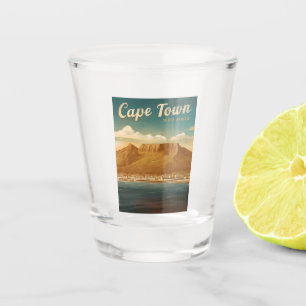 Vintage Travel Cape Town South Africa Retro Scenic Shot Glass