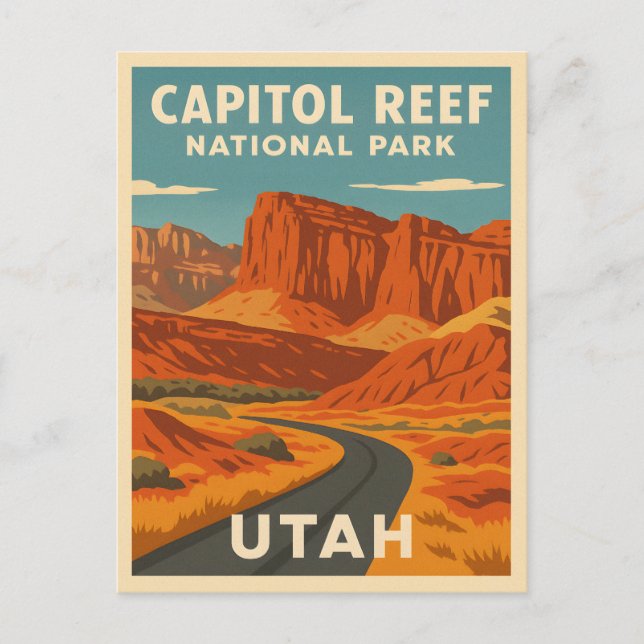 Vintage Travel Capitol Reef National Park Utah Postcard (Front)