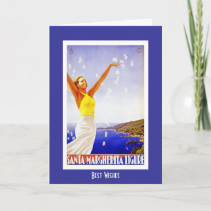 Vintage Travel Card Santa Margherita Italy