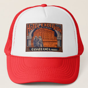 Vintage Travel, Casablanca in Morocco, Africa Trucker Hat