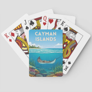 Vintage Travel Cayman Islands Underwater Nature Playing Cards