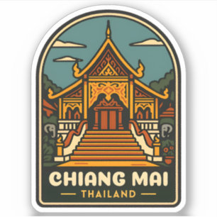 Vintage Travel Chiang Mai Thailand Retro