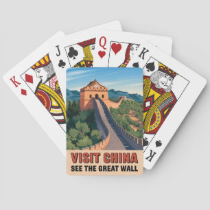 Vintage Travel China Great Wall Retro Landscape Playing Cards