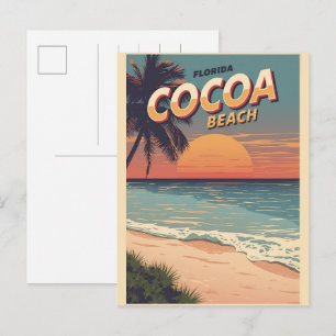 vintage Travel Cocoa Beach Florida westgate gifts Postcard