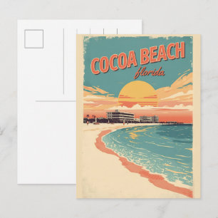 vintage Travel Cocoa Beach Florida westgate gifts Postcard