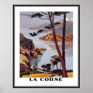 Vintage travel Corsica - Poster