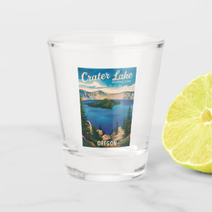 Vintage Travel Crater Lake National Park Oregon Shot Glass