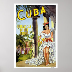 Vintage travel,Cuba Poster