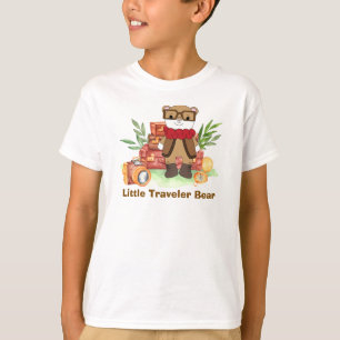 Vintage Travel Cute Bear Cartoon Adventure T-Shirt