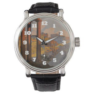 Vintage Travel Design with Roman Forum in View Watch