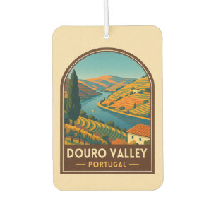 Vintage Travel Douro Valley Portugal Retro Scenic Car Air Freshener